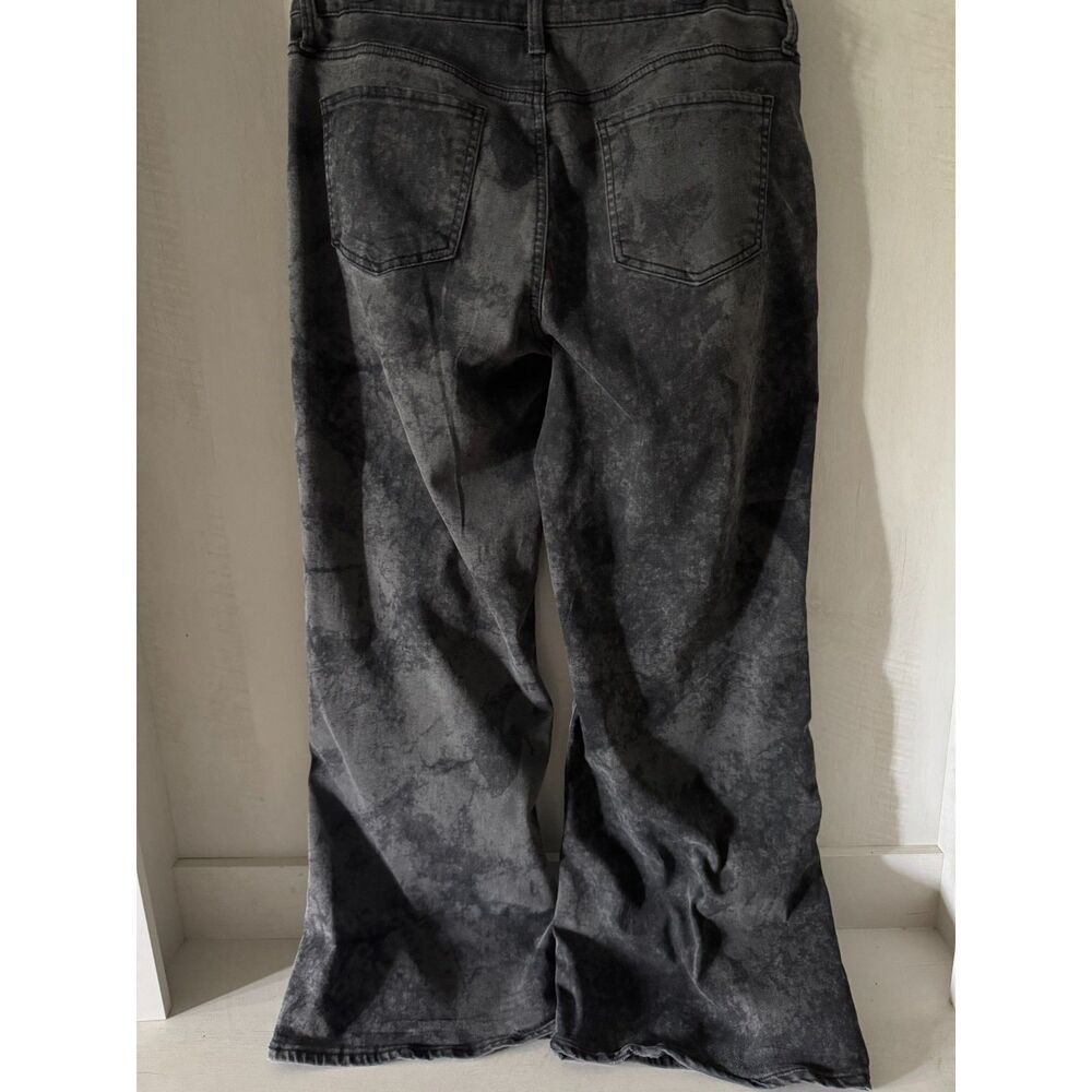 Project Indigo stovepipe denim pants size 15 women’s black gray charcoal